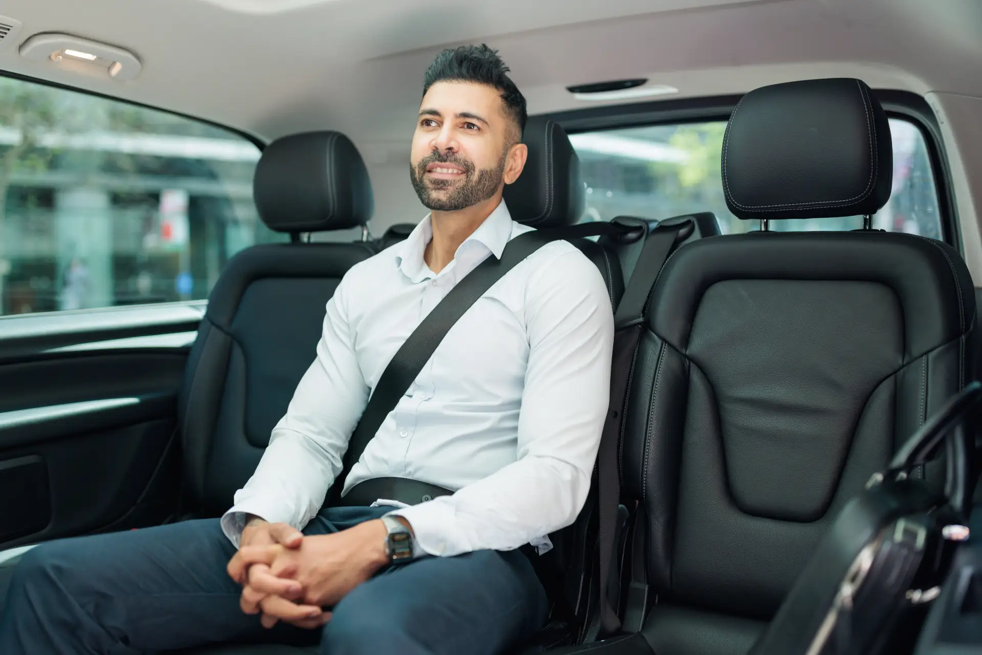 CarAustralia20240910-00541 ben-williams.com Passenger enjoying a comfortable leisure travel with Car Australia chauffeur service